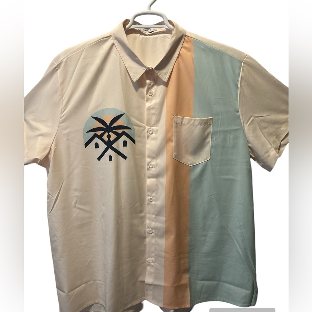 A classically cool casual sjhirt in 3XL button down and pocket.